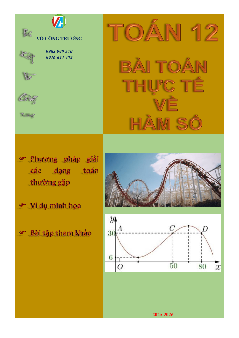Bài toán thực tế về hàm số lớp 12 (có lời giải)