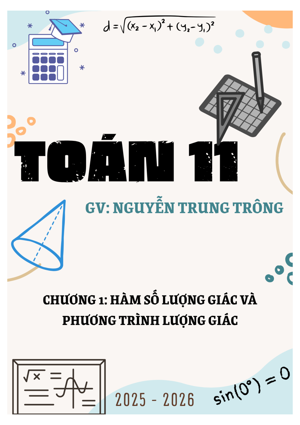 Bài tập bổ trợ Toán 11 chương hàm số lượng giác và phương trình lượng giác lớp 11 (có lời giải)