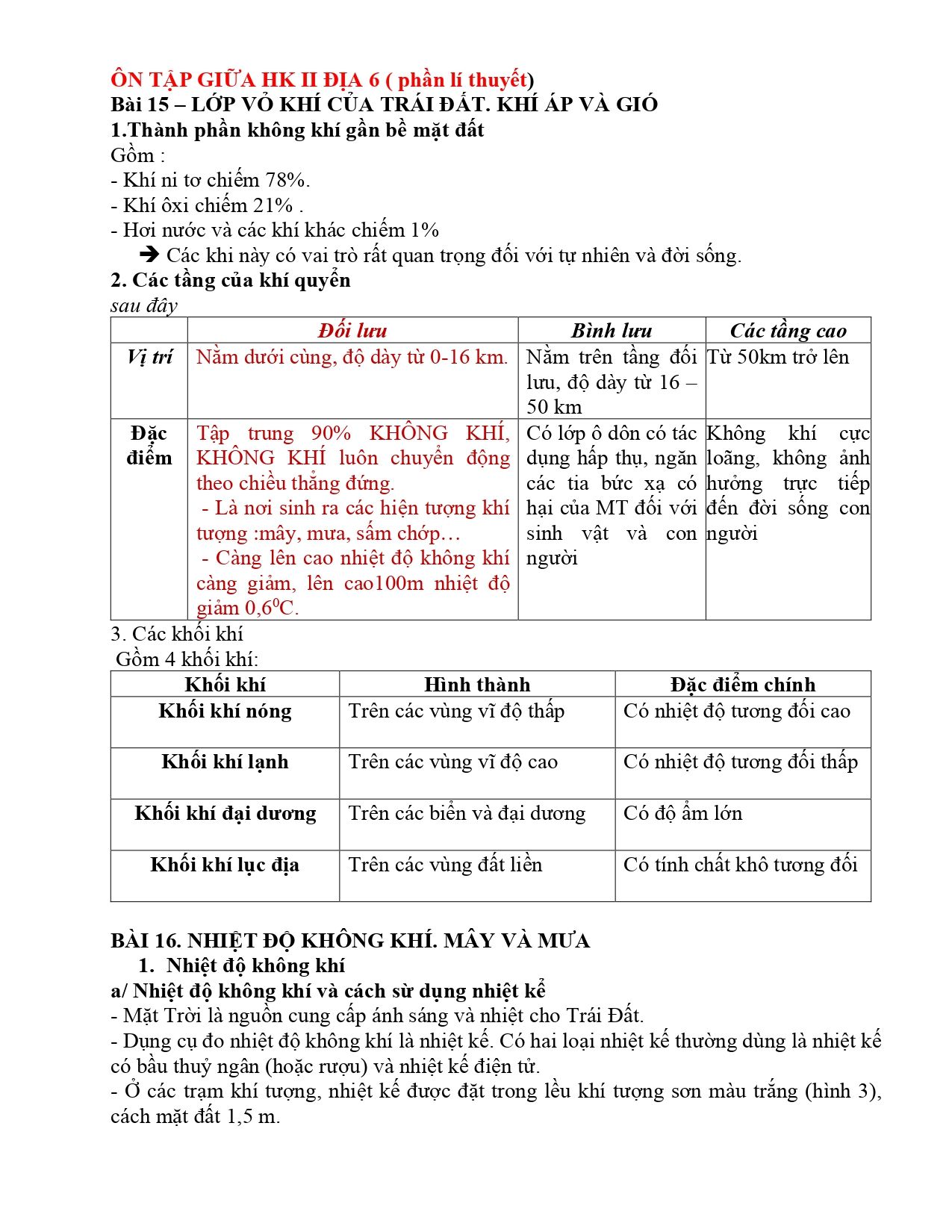 Đề cương ôn tập Giữa kì 2 Lịch sử và Địa lí 6 năm 2023–2024 trường PTDTNT Sơn Động (Bắc Ninh)