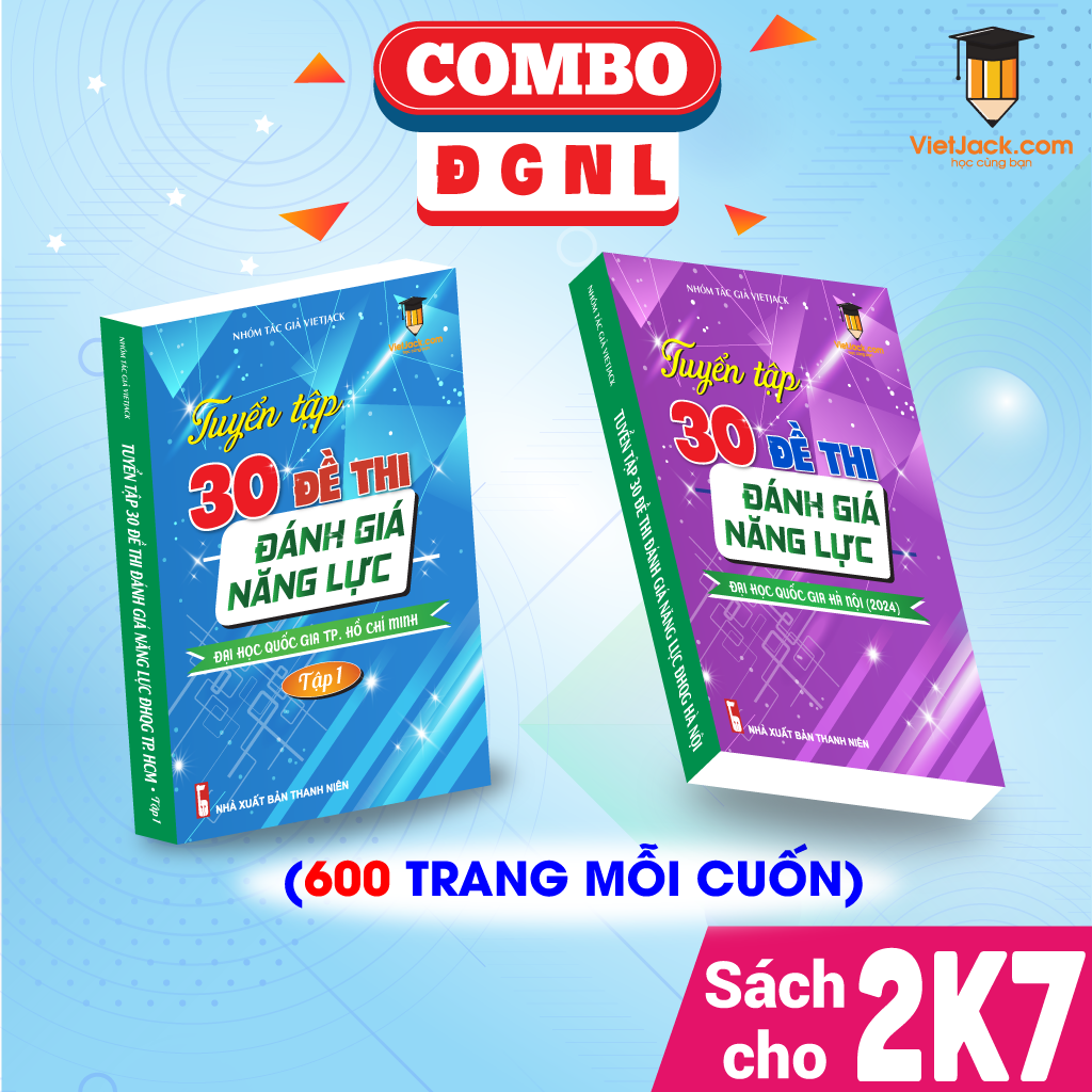 Combo - Tuyển tập 30 đề thi đánh giá năng lực Đại học Quốc gia TP Hồ Chí Minh (2 cuốn)