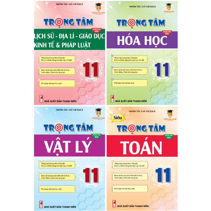 (Chương trình mới) - Sách lớp 10, 11 Trọng tâm Toán, Lý, Hóa, Sử, Địa 3 bộ sách KNTT, CTST, CD