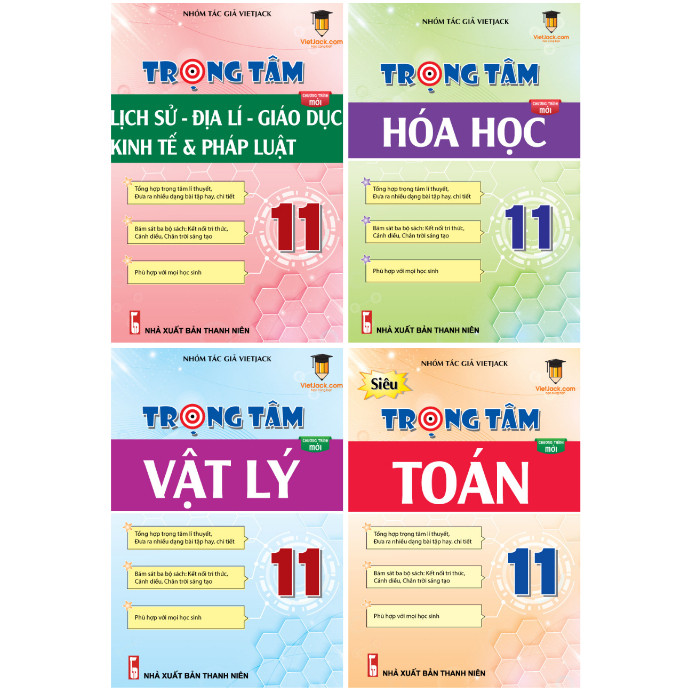 (Chương trình mới) - Sách lớp 11 Trọng tâm Toán, Lý, Hóa, Sử, Địa 3 bộ sách KNTT, CTST, CD VietJack